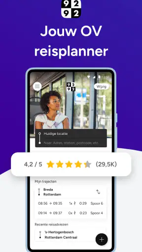 9292 reisplanner OV + e-ticket