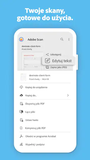 Adobe Scan: skaner PDF, OCR