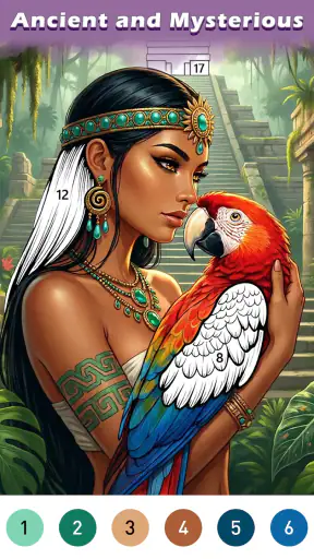 Ancient Color By Number Game