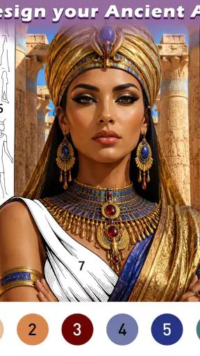 Ancient Color By Number Game