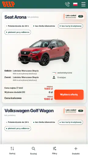 BEEP.rent - najem aut