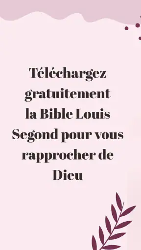 Bible Louis Segond avec audio