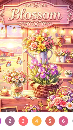 Blossom Color By Number