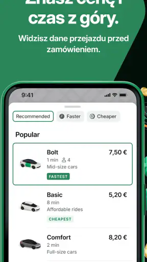 Bolt: Zamów przejazd 24/7