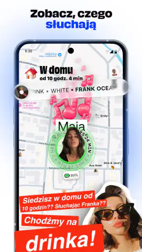 Bump - mapa dla znajomych