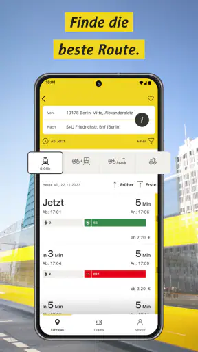 BVG Fahrinfo: Routenplaner
