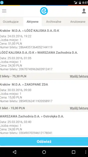 e-podróżnik: bilety i rozkłady