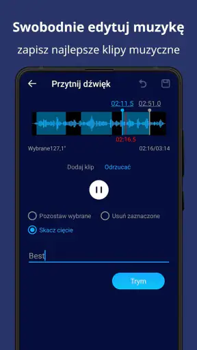 Edytor Muzyki, Przycinanie MP3
