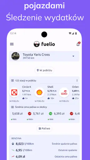 Fuelio: dziennik i ceny paliwa