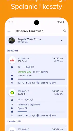 Fuelio: dziennik i ceny paliwa