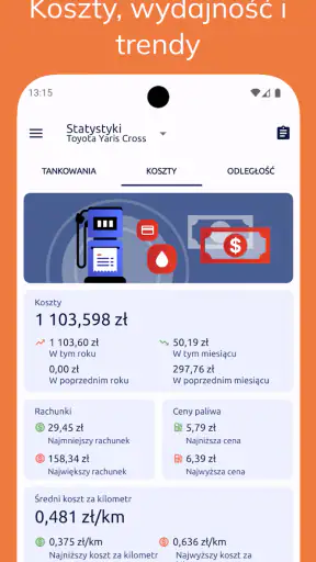 Fuelio: dziennik i ceny paliwa