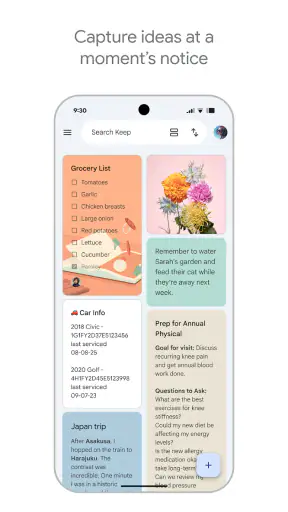 Google Keep – notatki i listy