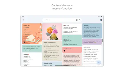 Google Keep – notatki i listy