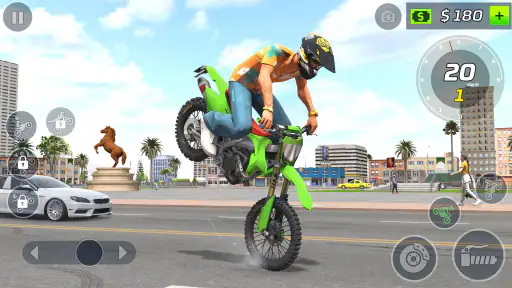 gra motocyklu typu wheelie