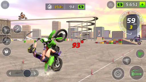 gra motocyklu typu wheelie