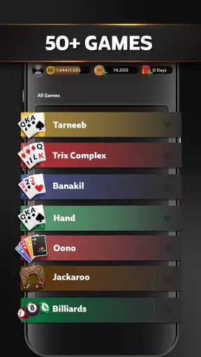 Jawaker Hand, Tarneeb & Trix