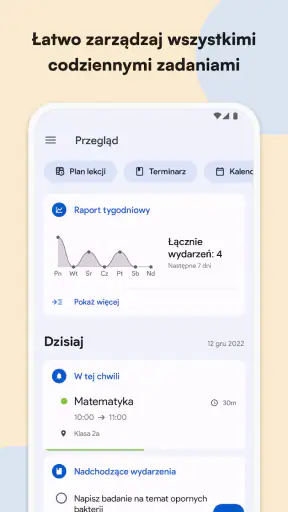 Kalendarz Szkolny: Plan lekcji