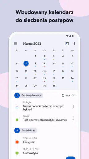 Kalendarz Szkolny: Plan lekcji