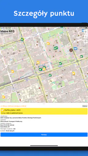 Mapa AED - defibrylatory