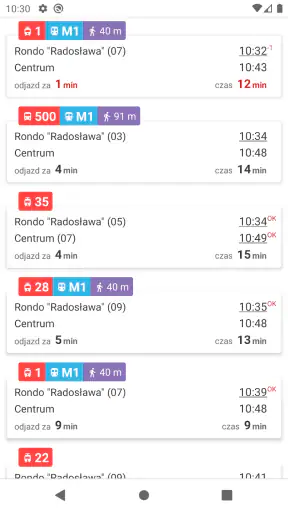 mobileMPK: rozkład jazdy