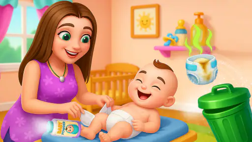 Mummy baby care game
