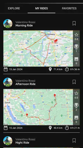 MyRide – Motorcycle Routes