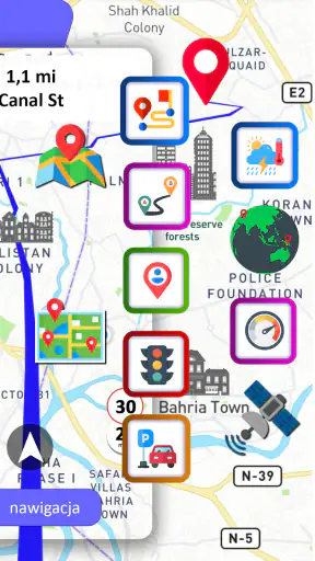 Nawigacja GPS, mapy i trasa