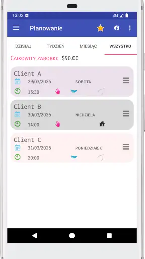 Organizer na paznokcie