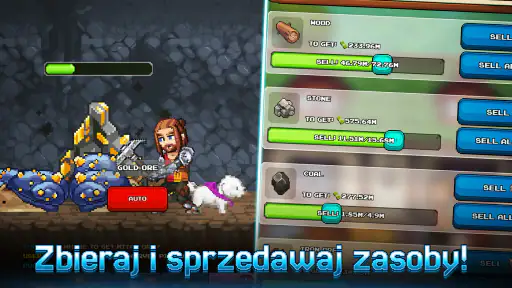 Osada górników: clicker RPG
