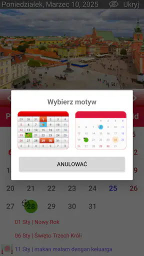 Polska Kalendarz 2026