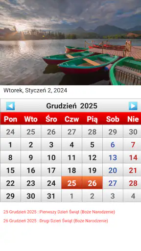 Polska Kalendarz 2026
