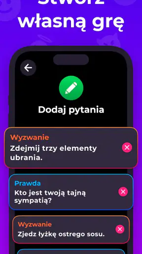 Prawda czy Wyzwanie - Pytania