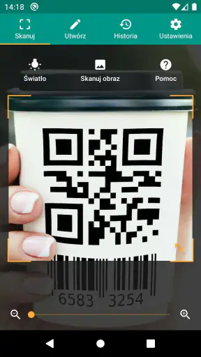 Skaner QR i kodów kreskowych