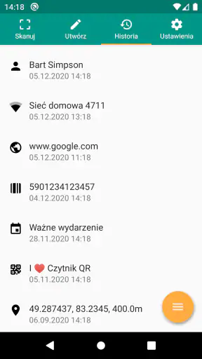 Skaner QR i kodów kreskowych