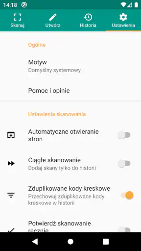 Skaner QR i kodów kreskowych