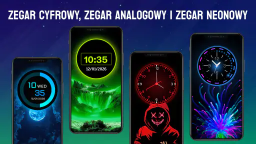 świecący zegar cyfrowy tapeta