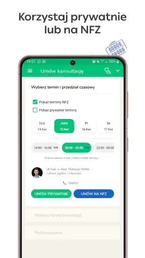 Telemedi - lekarz online, NFZ