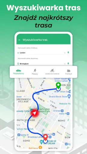 Trasa Mapa Nawigacja ścieżka