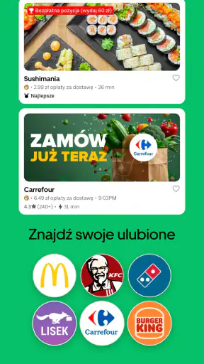 Uber Eats: dostawa jedzenia
