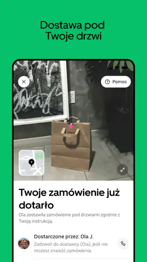 Uber Eats: dostawa jedzenia