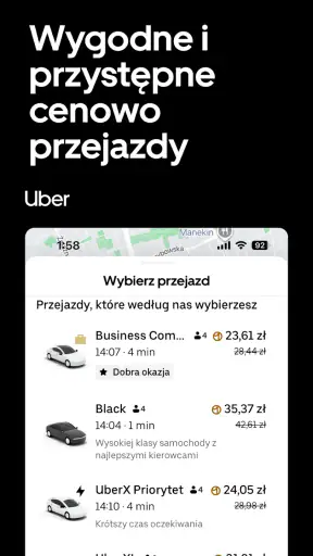Uber Zamawiaj przejazdy i taxi
