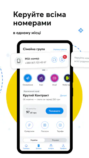 Мій Київстар－інтернет, дзвінки