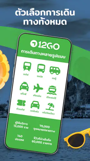 12Go รถไฟ รถทัวร์ เรือเฟอร์รี่