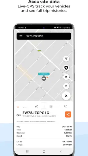 Cartrack แอพลิเคชั่นบนมือถือ