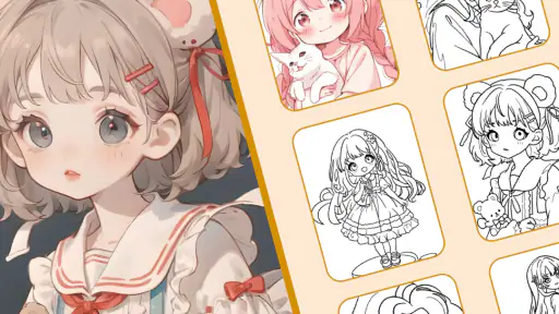 Cute Color: เกมระบายสีอนิเมะ