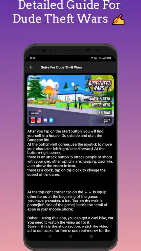 Dude Theft Wars, Cheat Codes