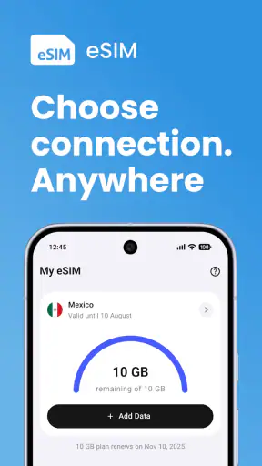 eSim Prepaid Mobile Travel App