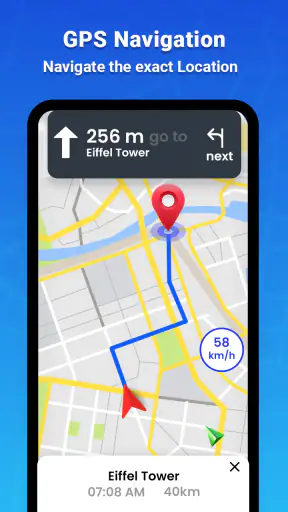 GPS Map Driving Directions