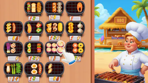 Grill Match - จัดเรียงอาหาร