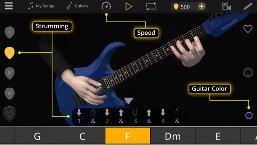 Guitar 3D - คอร์ดพื้นฐาน